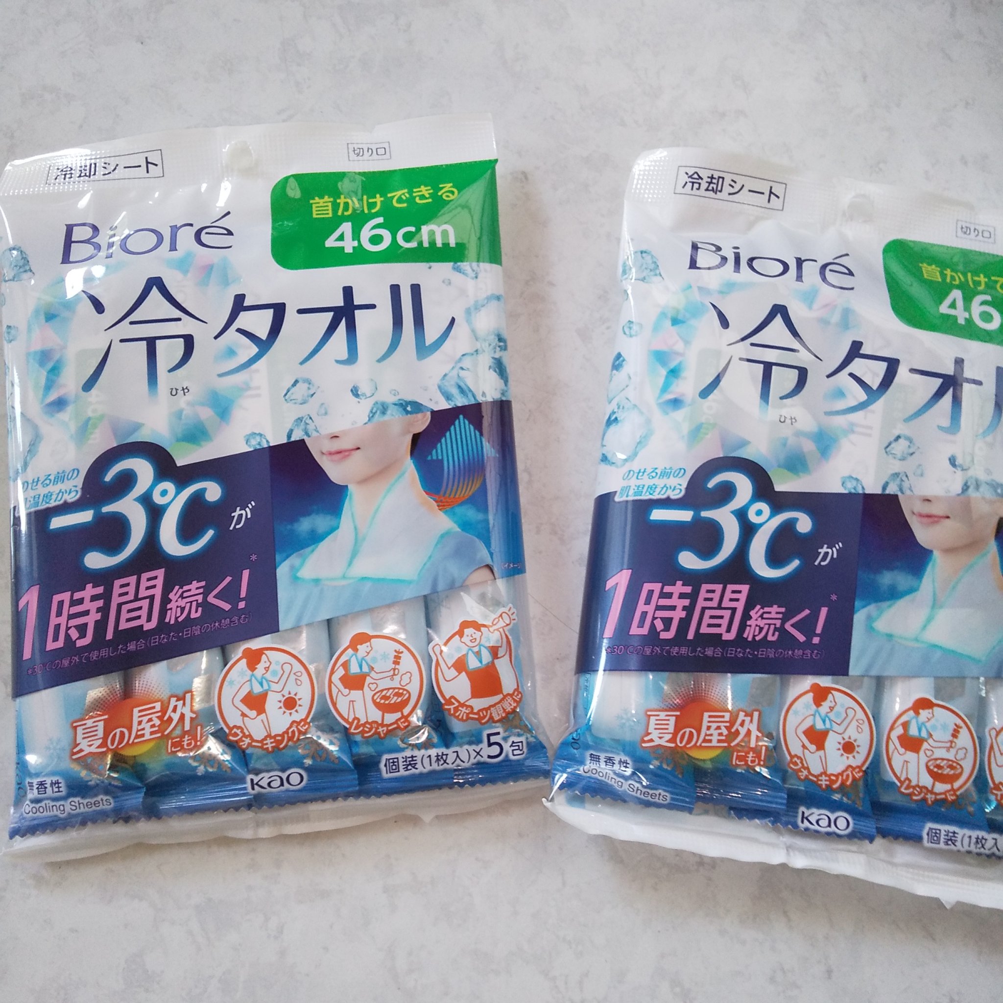 冷タオル 無香性/ビオレ/ボディシートを使ったクチコミ（2枚目）