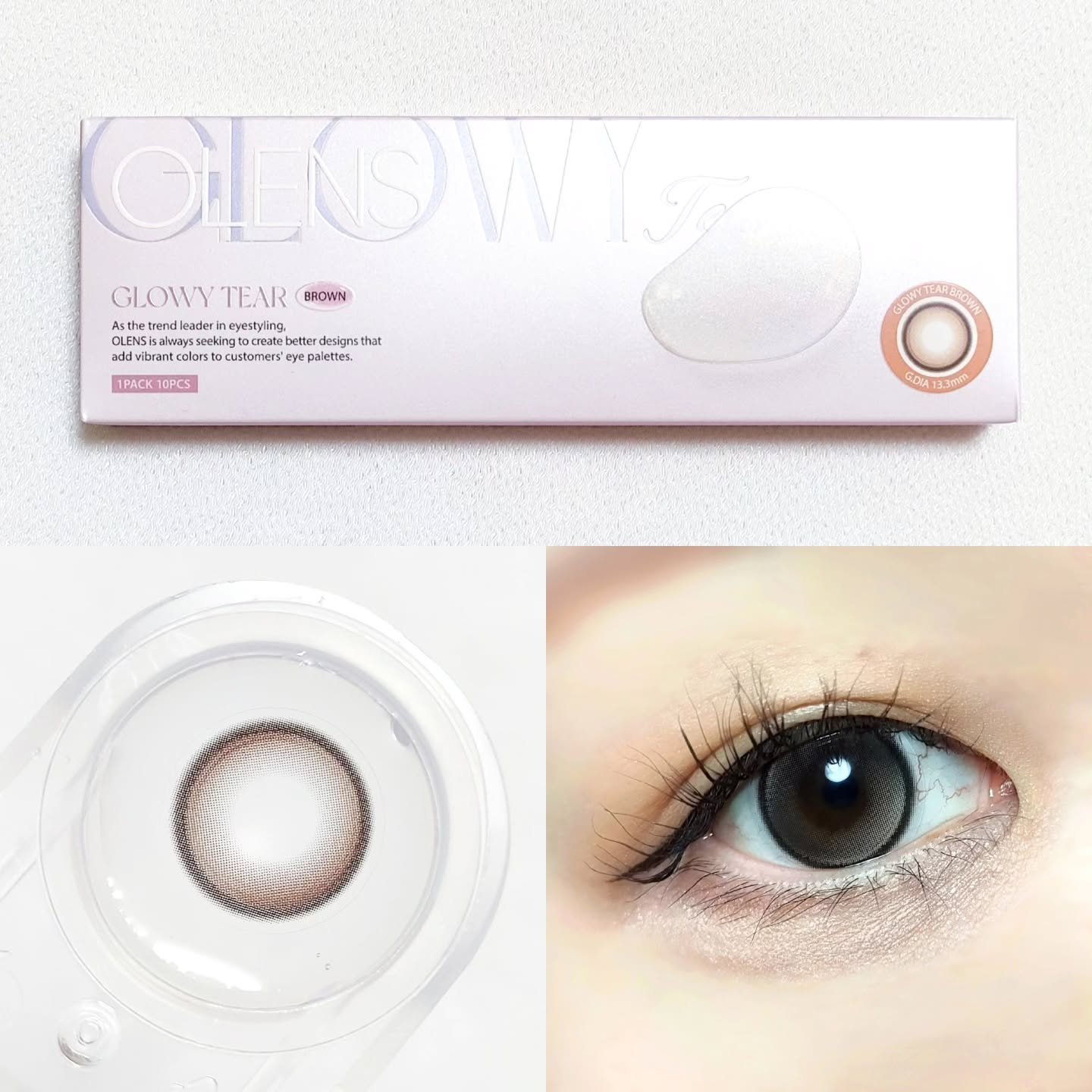 Glowy Tear 1day/OLENS/ワンデー（１DAY）カラコンを使ったクチコミ（3枚目）