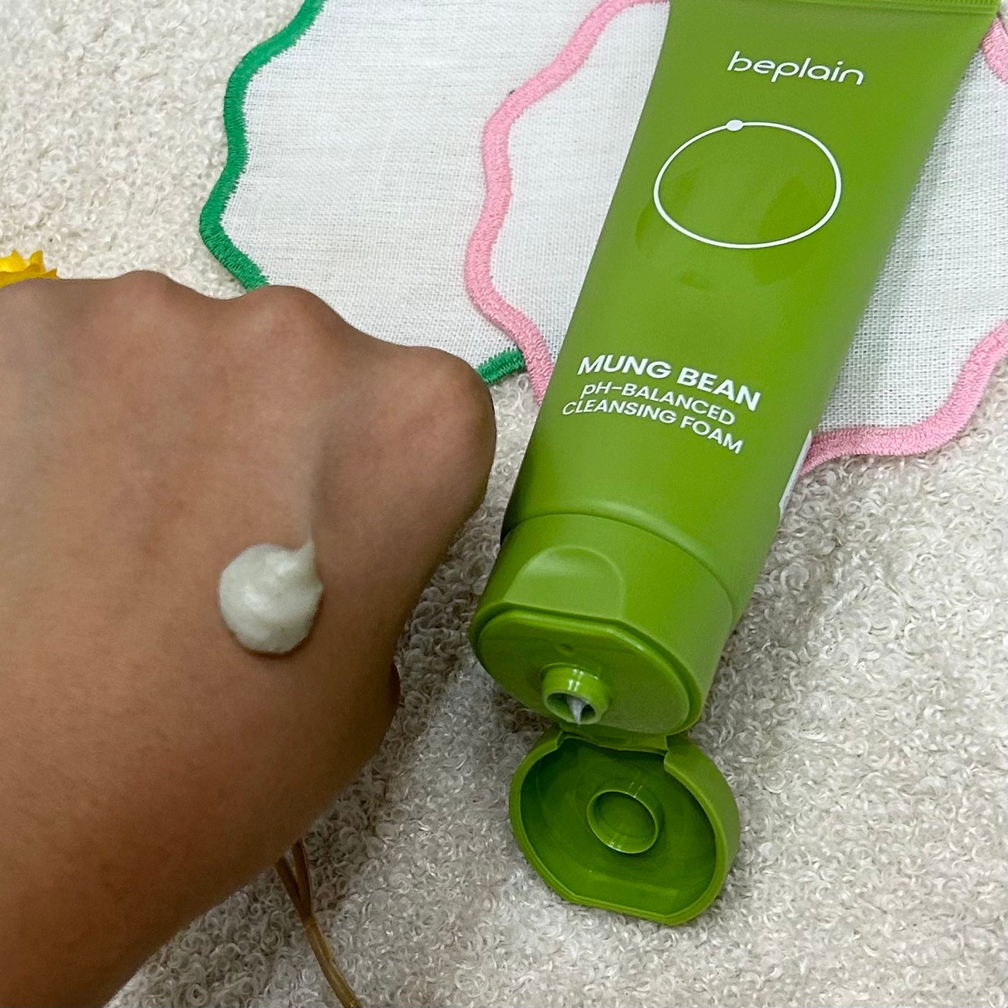 緑豆弱酸性洗顔フォーム/beplain/洗顔フォームを使ったクチコミ(2枚目)