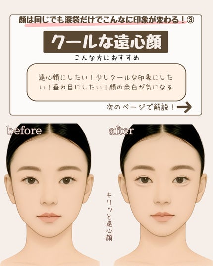 みん on LIPS 「涙袋、実は【描き方&形】で顔全体の印象まで変わるって知ってた?..」(6枚目)