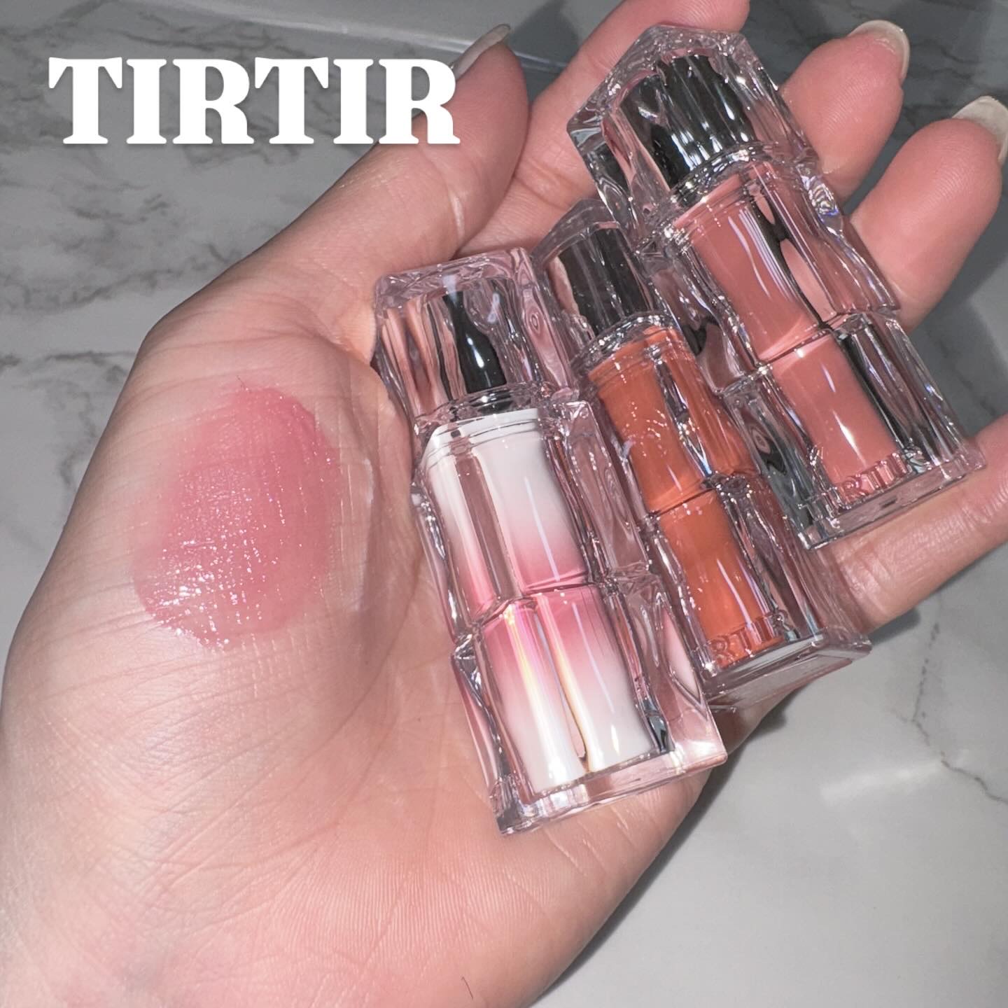 ウォーターリズムグロウティント 04 FIG PEACH（ミニ）/TIRTIR(ティルティル)/リップティントを使ったクチコミ（1枚目）