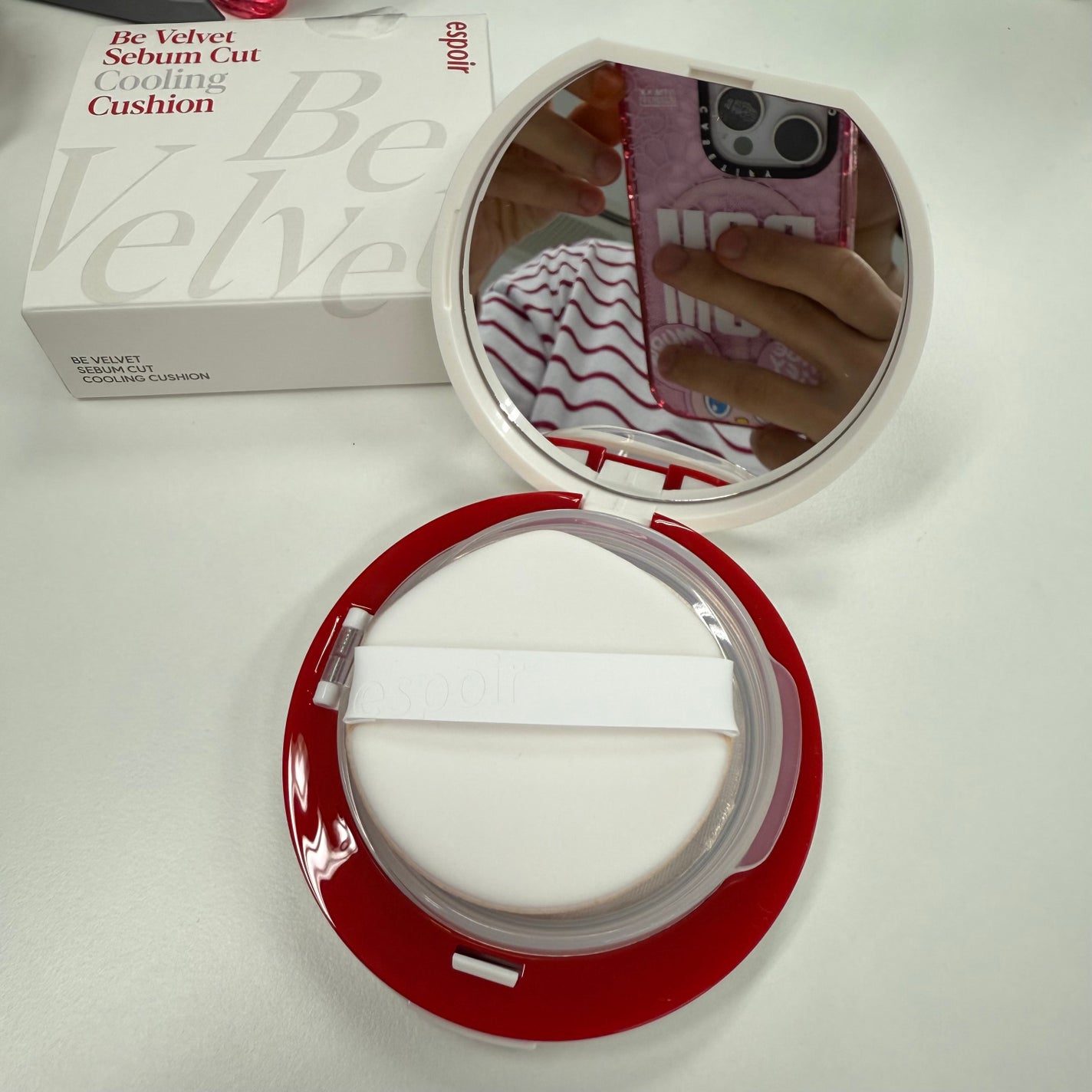 ビーベルベット セバムカットクッション/espoir/プレストパウダーを使ったクチコミ(2枚目)