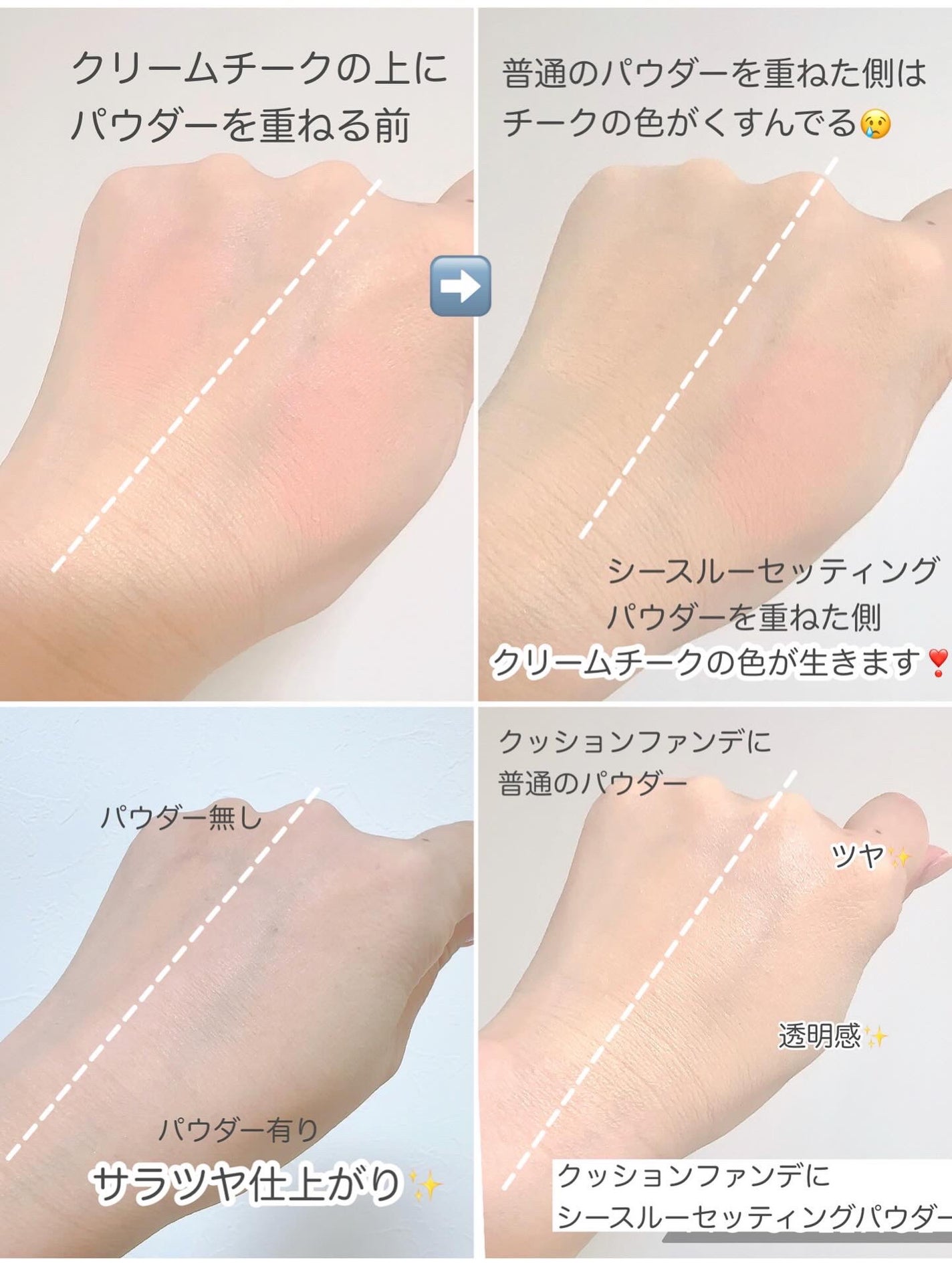 ノートレースシースルーセッティングパウダー/FUNNY ELVES方里/プレストパウダーを使ったクチコミ(6枚目)