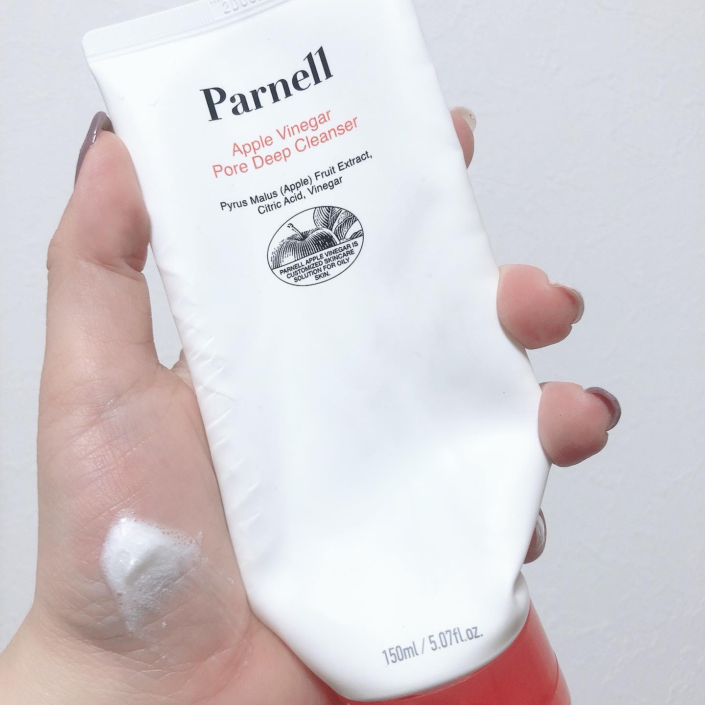 アップルビネガー　クレンジングフォーム/parnell/洗顔フォームを使ったクチコミ（2枚目）