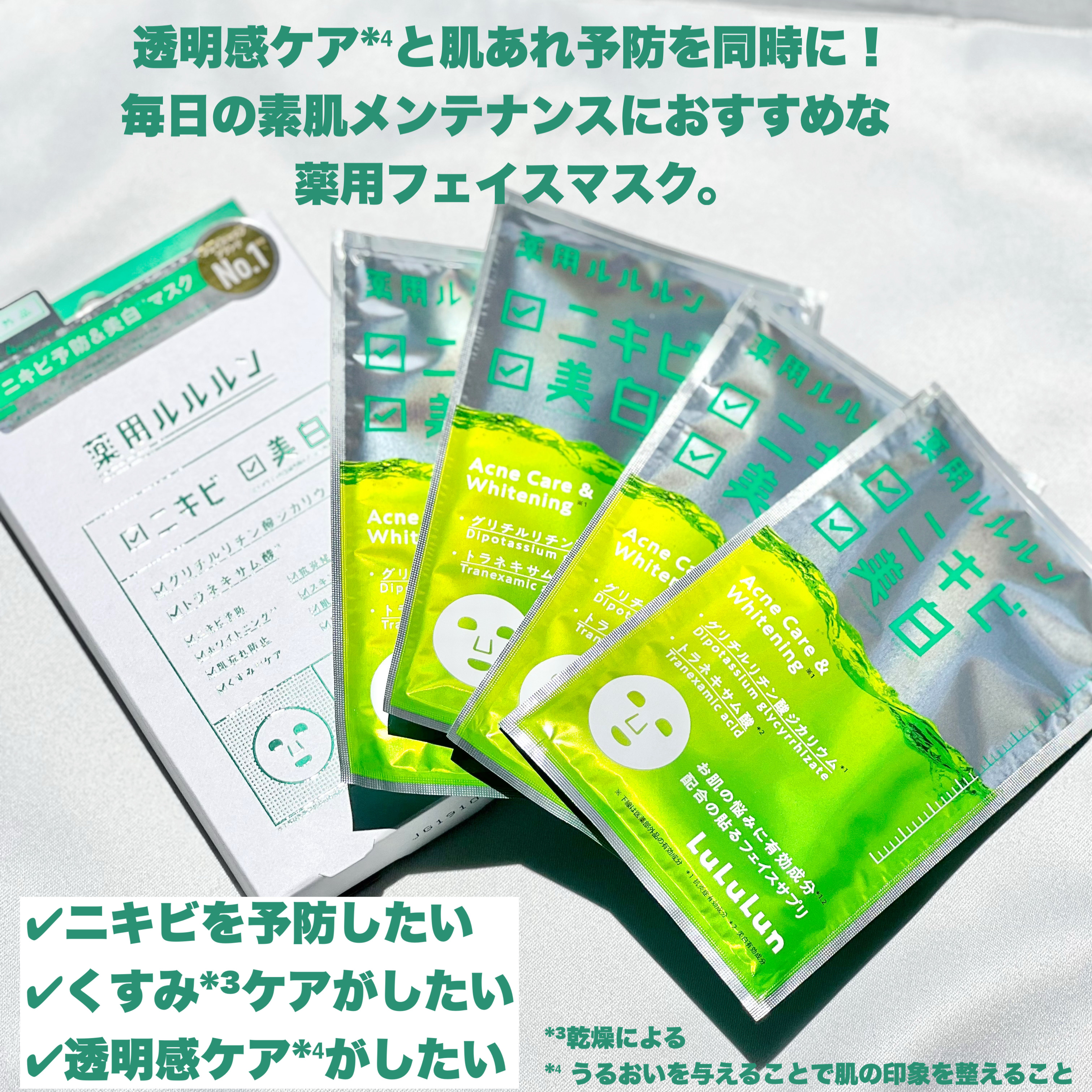 薬用ルルルン 美白アクネ/ルルルン/シートマスク・パックを使ったクチコミ（2枚目）