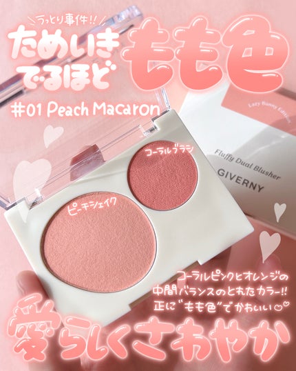Fluffy Dual Blusher/GIVERNY/パウダーチークを使ったクチコミ(2枚目)