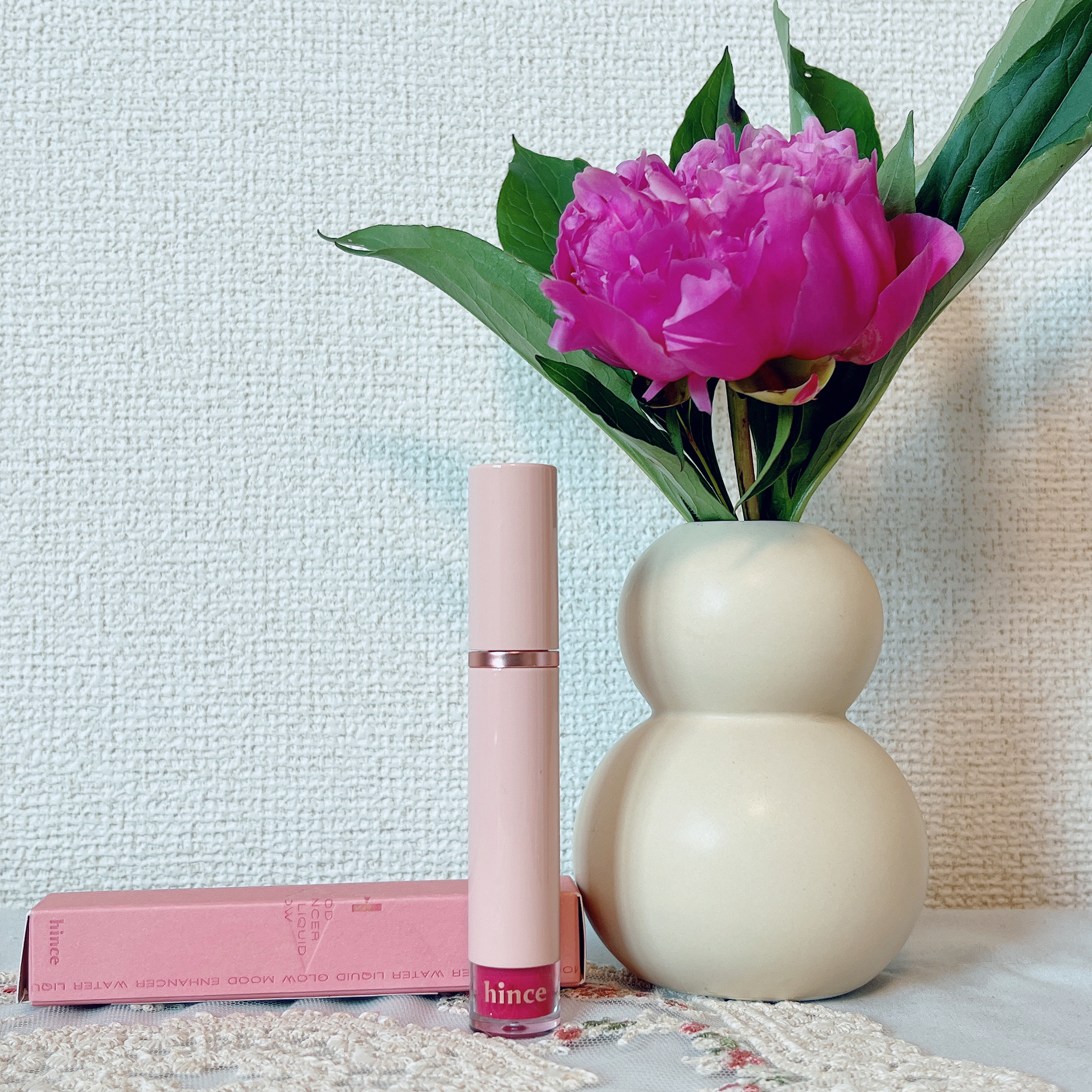 ムードインハンサーウォーターリキッドグロウ W012 チェリッシュド/hince/口紅を使ったクチコミ（1枚目）