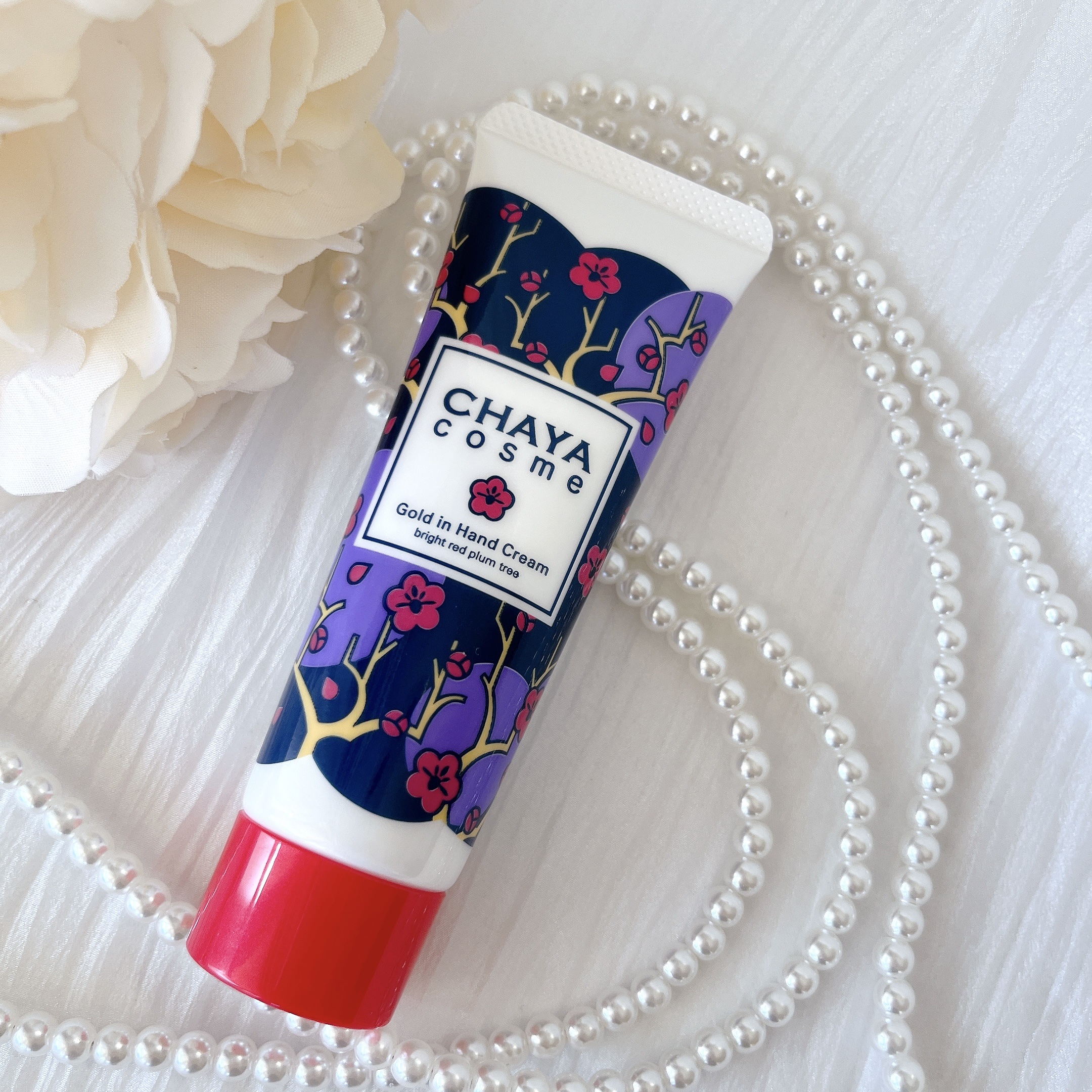 CHAYA cosme ゴールドインハンドクリーム紅い梅の香り/CHAYA cosme/ハンドクリームを使ったクチコミ（1枚目）