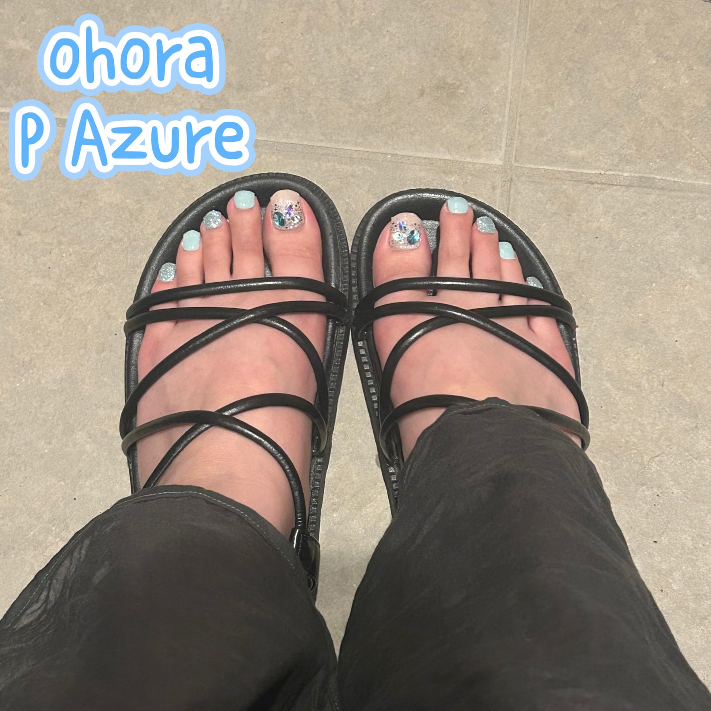 セミキュアジェルネイル(ペディキュア)/ohora/ネイルシールを使ったクチコミ(1枚目)