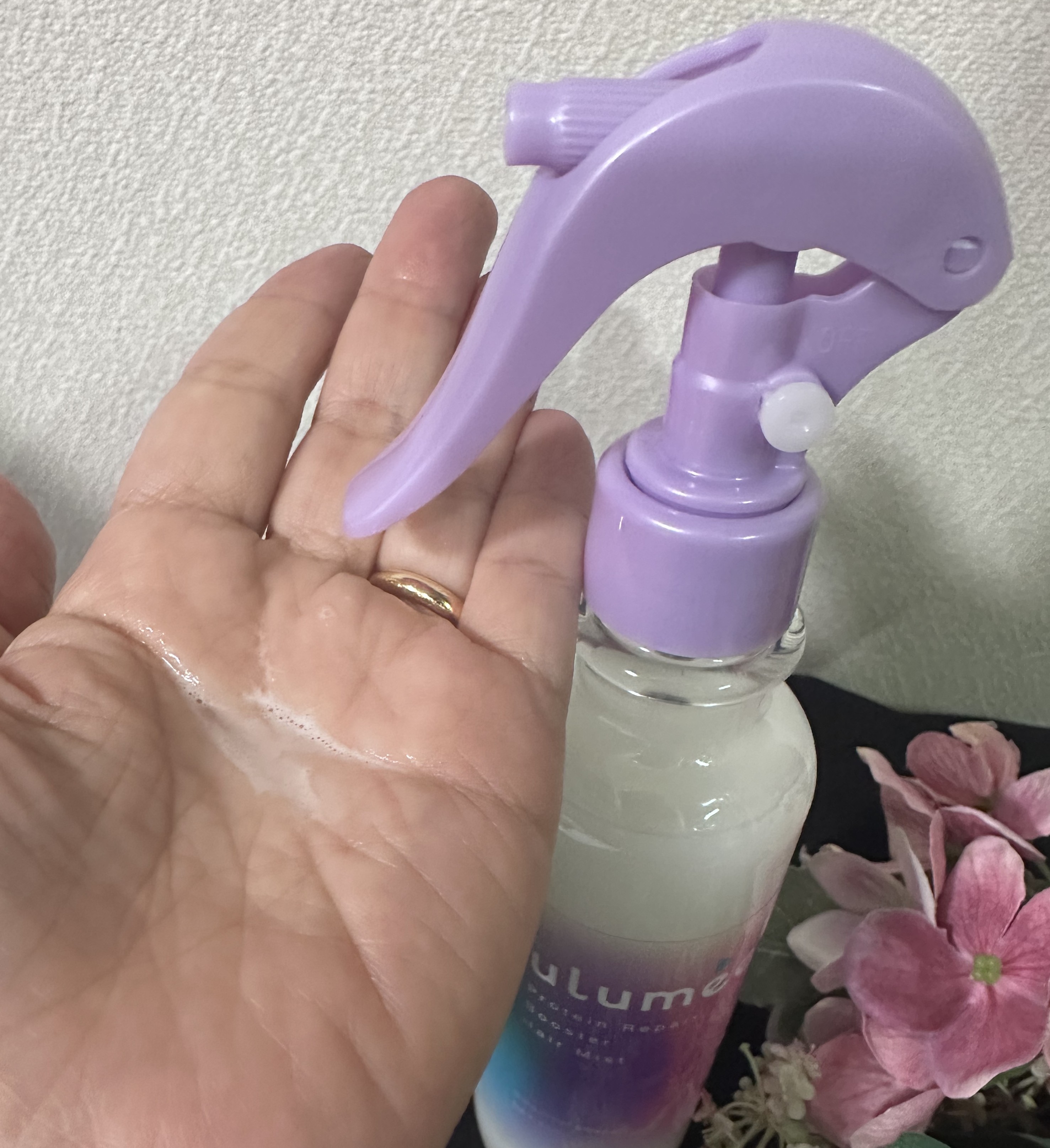 プロテインリペア ブースターヘアミスト/ulumee/ヘアミストを使ったクチコミ（2枚目）