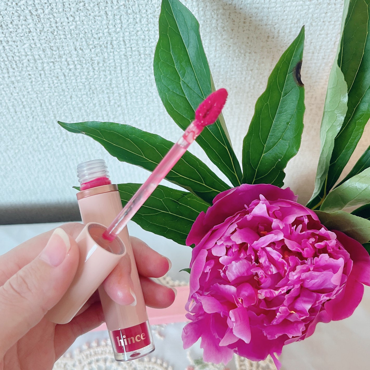 ムードインハンサーウォーターリキッドグロウ/hince/口紅を使ったクチコミ(2枚目)