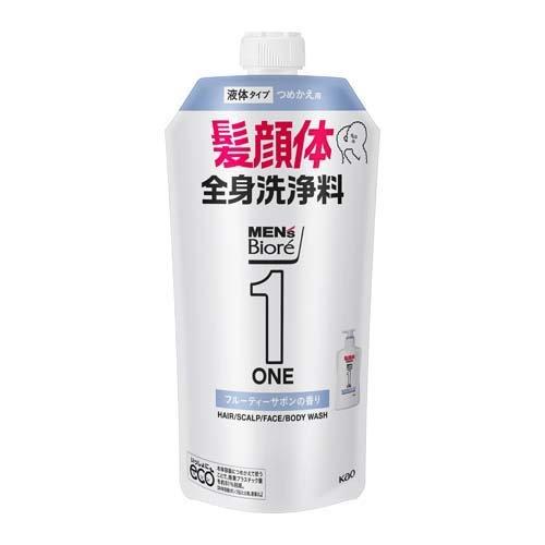 ONE オールインワン全身洗浄料 清潔感のあるフルーティーサボンの香り つめかえ用 340ml