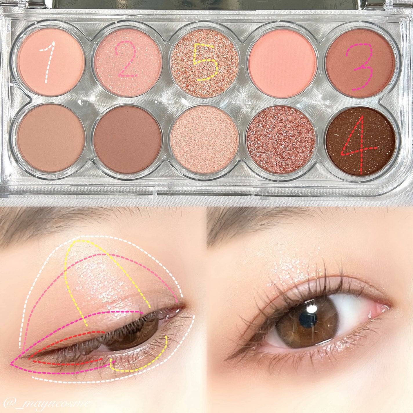 ライト オン アイズ シャドウ パレット/Lummir/アイシャドウパレットを使ったクチコミ(4枚目)