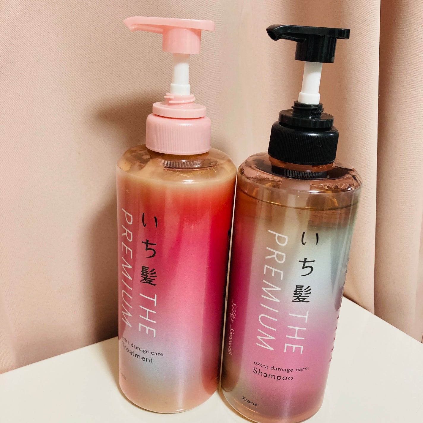 THE PREMIUM エクストラダメージケアシャンプー/トリートメント(シルキースムース)/いち髪/市販シャンプーを使ったクチコミ(1枚目)
