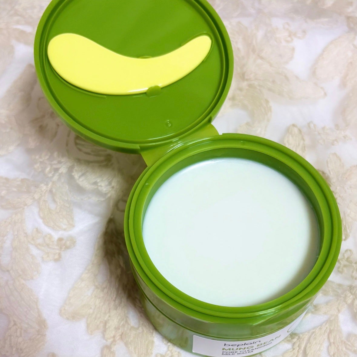 緑豆毛穴クレンジングミルクバーム/beplain/クレンジングバームを使ったクチコミ(3枚目)