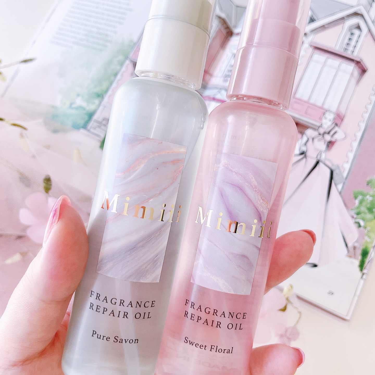 Mimiii フレグランスリペアオイル ピュアサボン/Cue's/ヘアオイルを使ったクチコミ（2枚目）
