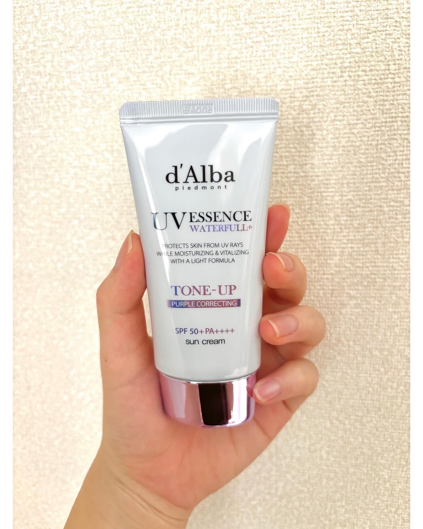 ダルバ ウォータフル トーンアップ サンクリーム(パープル)/ダルバ/日焼け止めクリームを使ったクチコミ(1枚目)