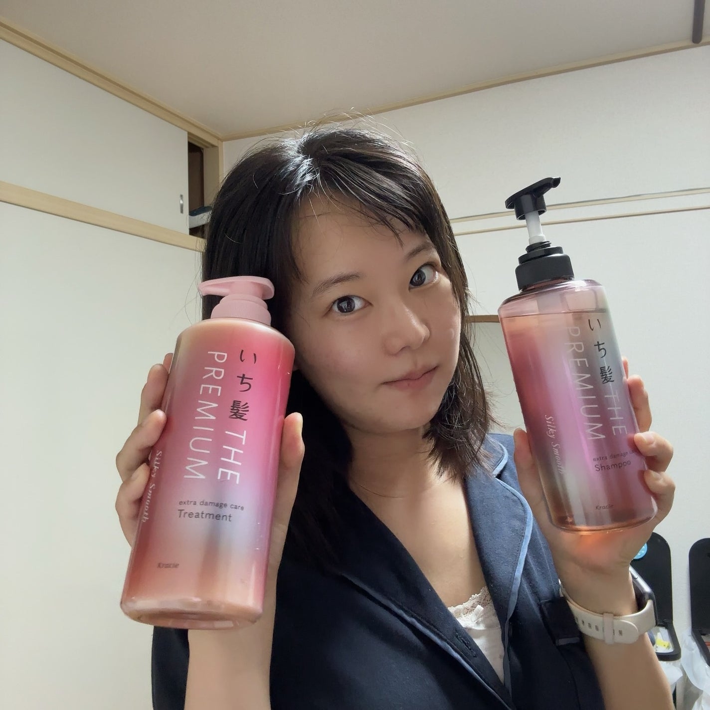 THE PREMIUM エクストラダメージケアシャンプー/トリートメント(シルキースムース)/いち髪/市販シャンプーを使ったクチコミ(5枚目)