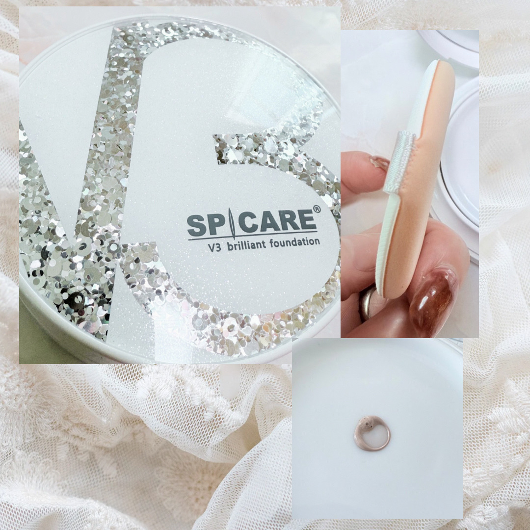 V3 ブリリアント ファンデーション/SPICARE/クッションファンデーションを使ったクチコミ（3枚目）