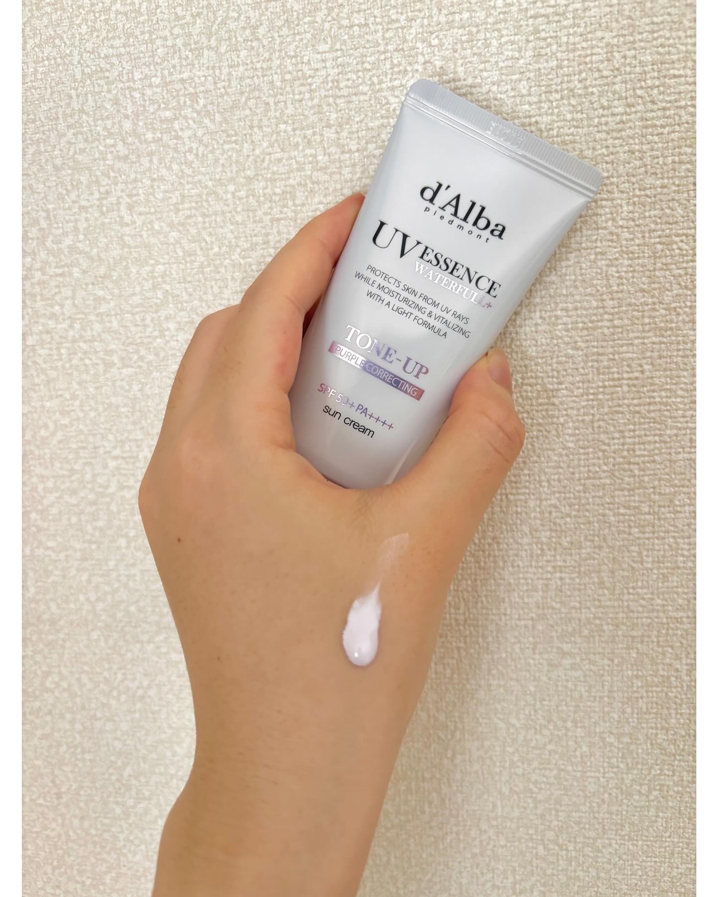 ダルバ ウォータフル トーンアップ サンクリーム(パープル)/ダルバ/日焼け止めクリームを使ったクチコミ（3枚目）