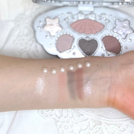 シェルズジュエルコレクション 6色アイシャドウパレット/FlowerKnows/アイシャドウパレットを使ったクチコミ(3枚目)