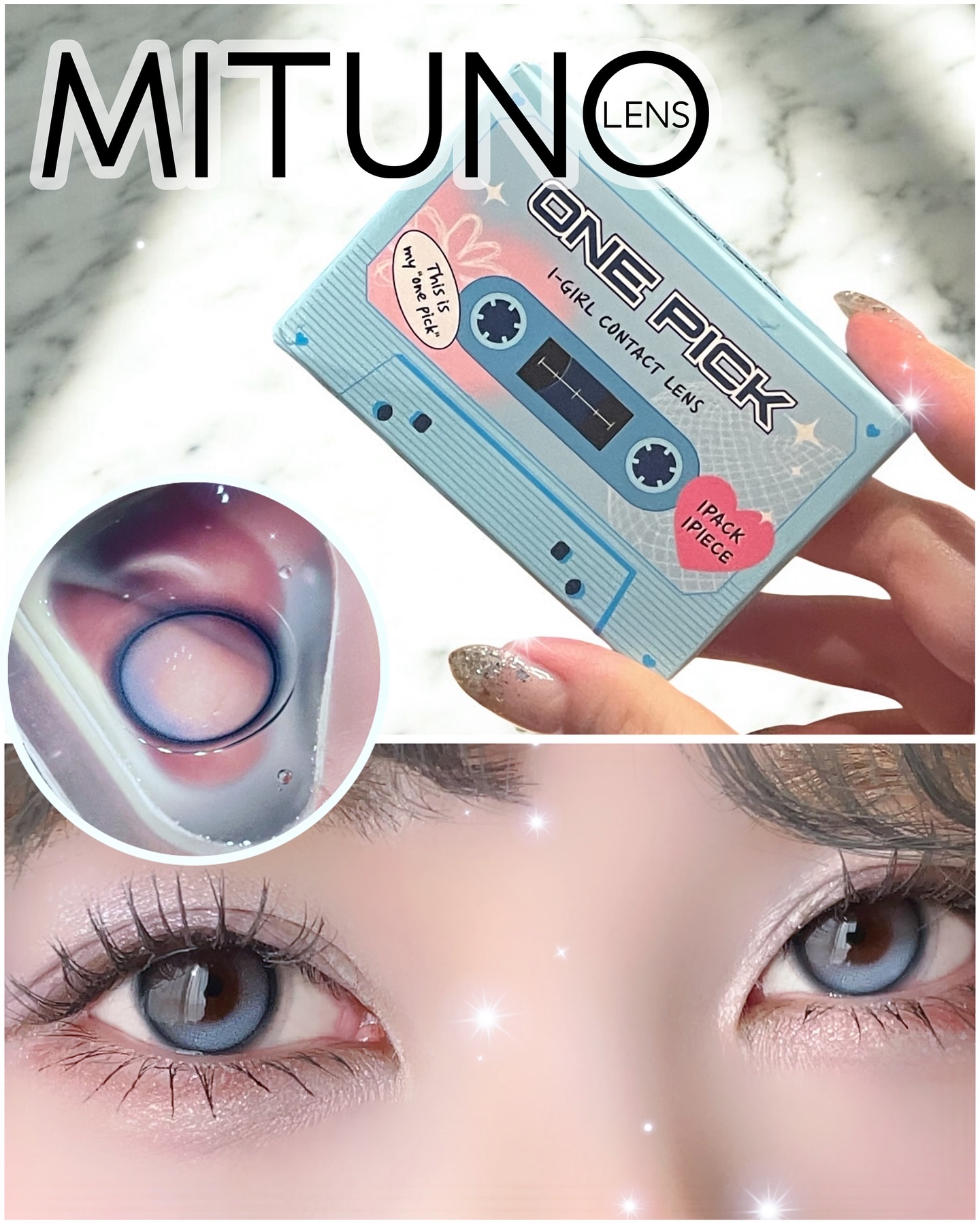 I-GIRL ONE PICK/蜜のレンズ/１ヶ月（１MONTH）カラコンを使ったクチコミ（1枚目）