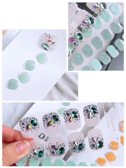 セミキュアジェルネイル(ペディキュア)/ohora/ネイルシールを使ったクチコミ(4枚目)