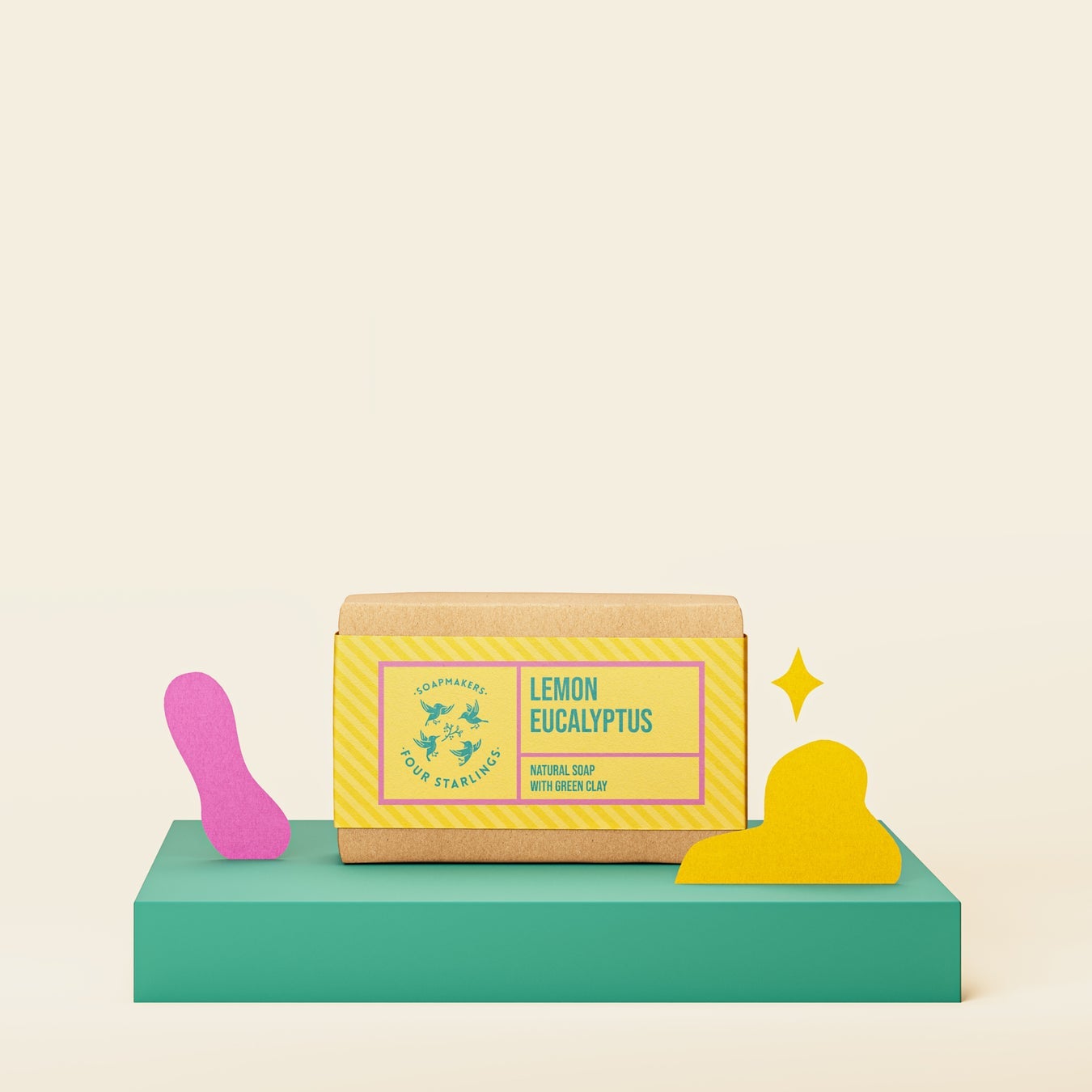 ナチュラルクラフトソープ「レモンユーカリ」 4Starlings