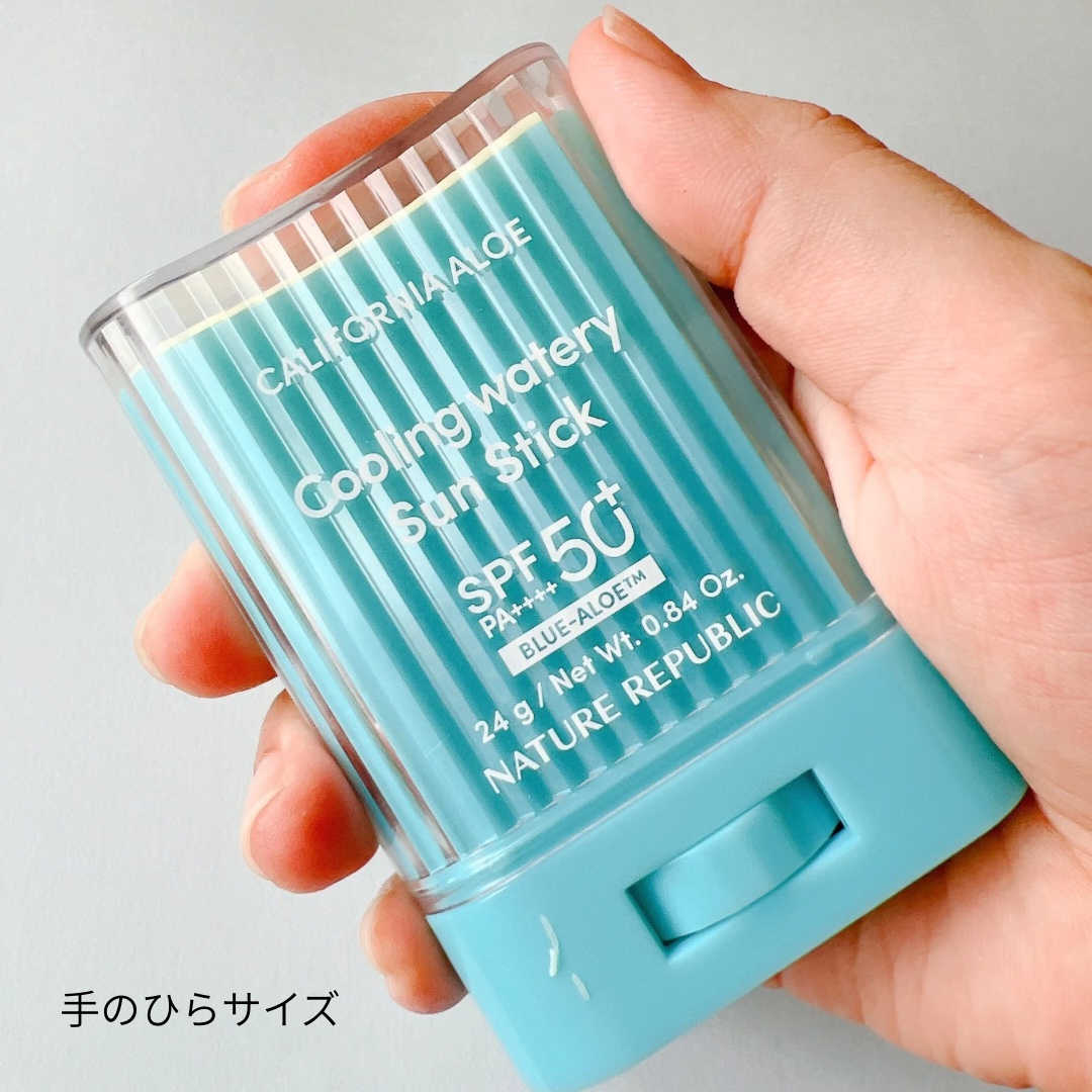 カリフォルニアアロエクーリング水分サンスティック/ネイチャーリパブリック/日焼け止めスティックを使ったクチコミ（3枚目）