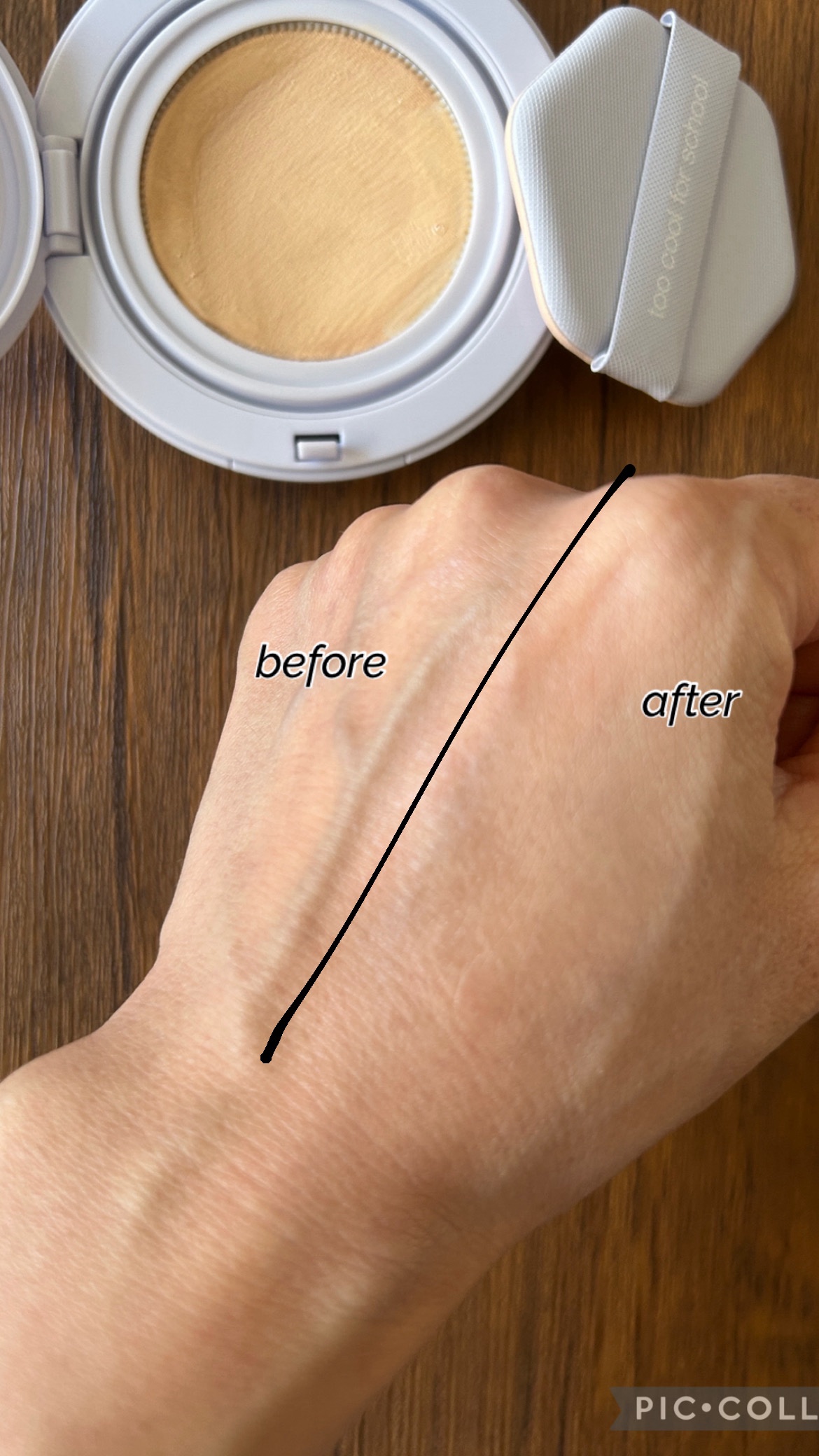 エアーフィットクッション/too cool for school/クッションファンデーションを使ったクチコミ（3枚目）