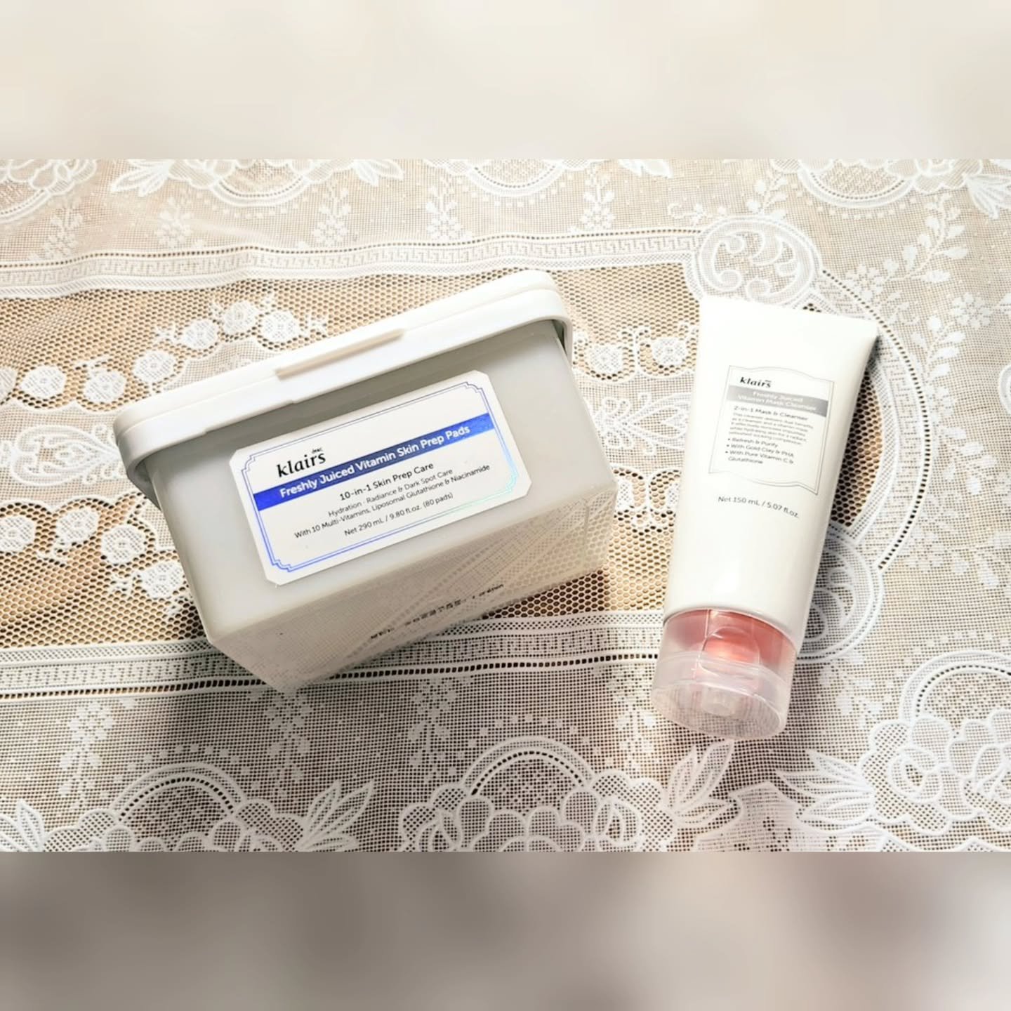 クレアス様より
〇ヒアルビタグルパッククレンザー
〇ビタグル10マスク頂きました😊

〇ヒアルビタグルパッククレンザー
クレンジングとパック両方出来ちゃう優れもの✨
毛穴の中の汚れ、PM2.5までディープクレンジング！
ビタミンC＋グルタ