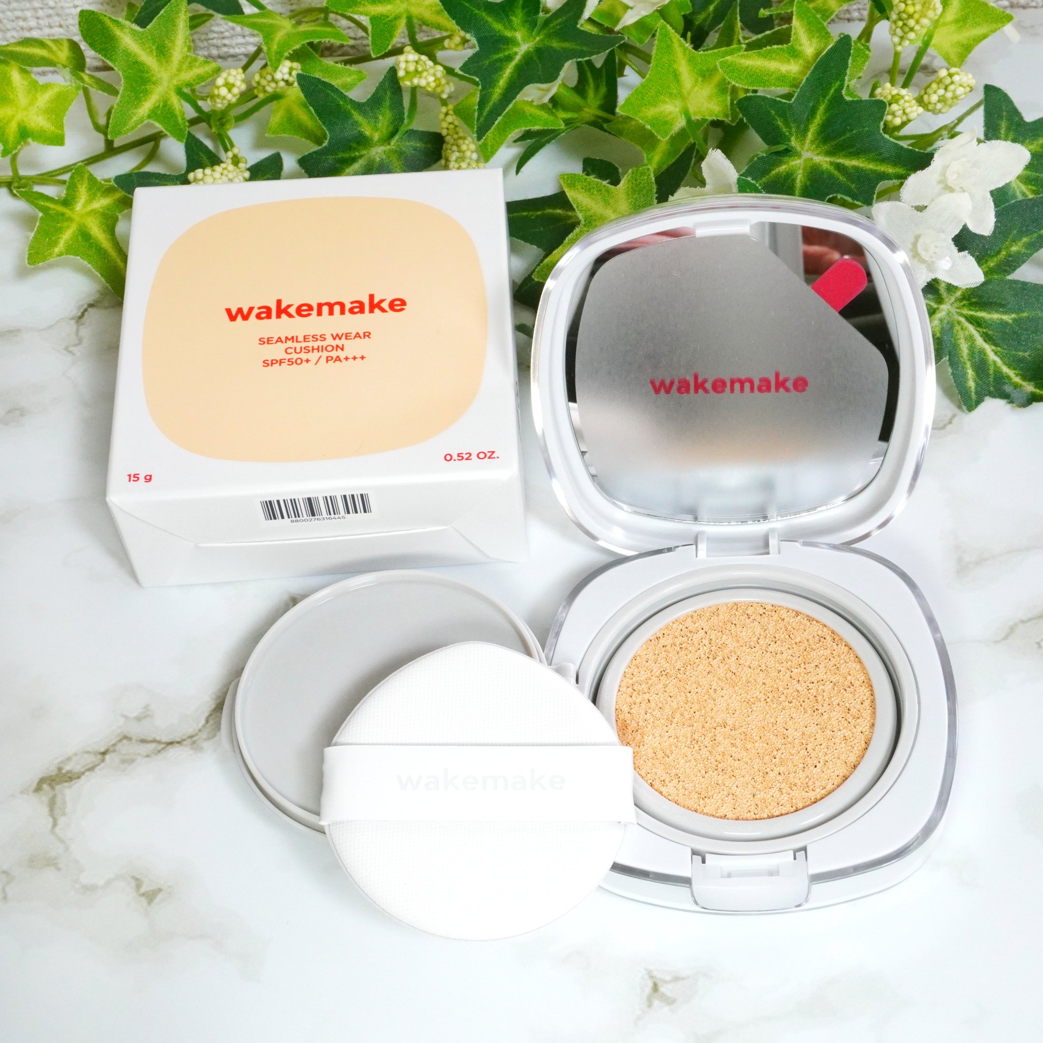 シームレスウェアクッション/wakemake/クッションファンデーションを使ったクチコミ（2枚目）