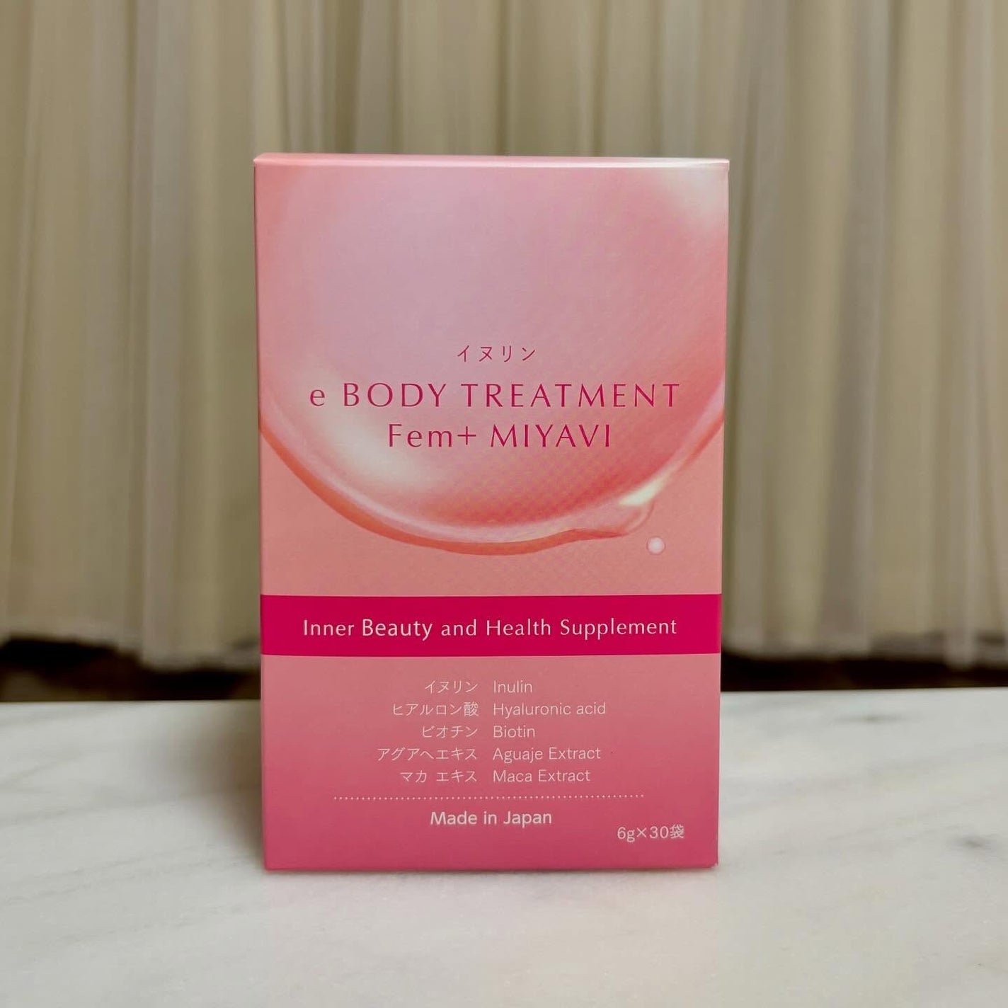 イヌリン e BODY TREATMENT Fem+ MIYAVI/イヌリン/健康サプリメントを使ったクチコミ(1枚目)