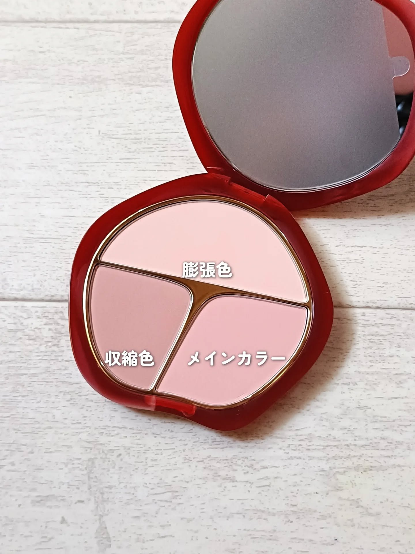 TIMAGE  3色チークパレット/TIMAGE/パウダーチークを使ったクチコミ（3枚目）