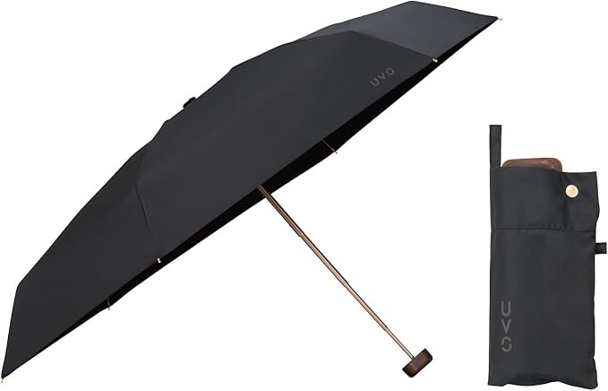 UVO(ウーボ)【5段/折りたたみ】最強の日傘 5段折 ブラック（無地）