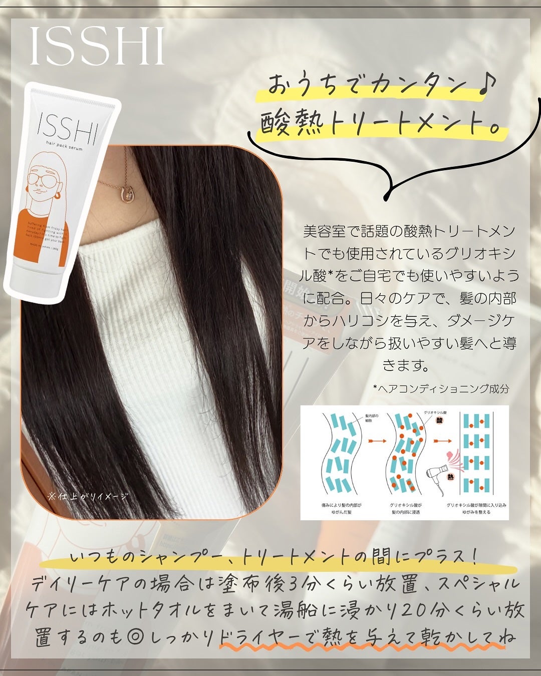 イッシ ヘアパックセラム/ISSHI/ヘアマスク・ヘアパックを使ったクチコミ(4枚目)