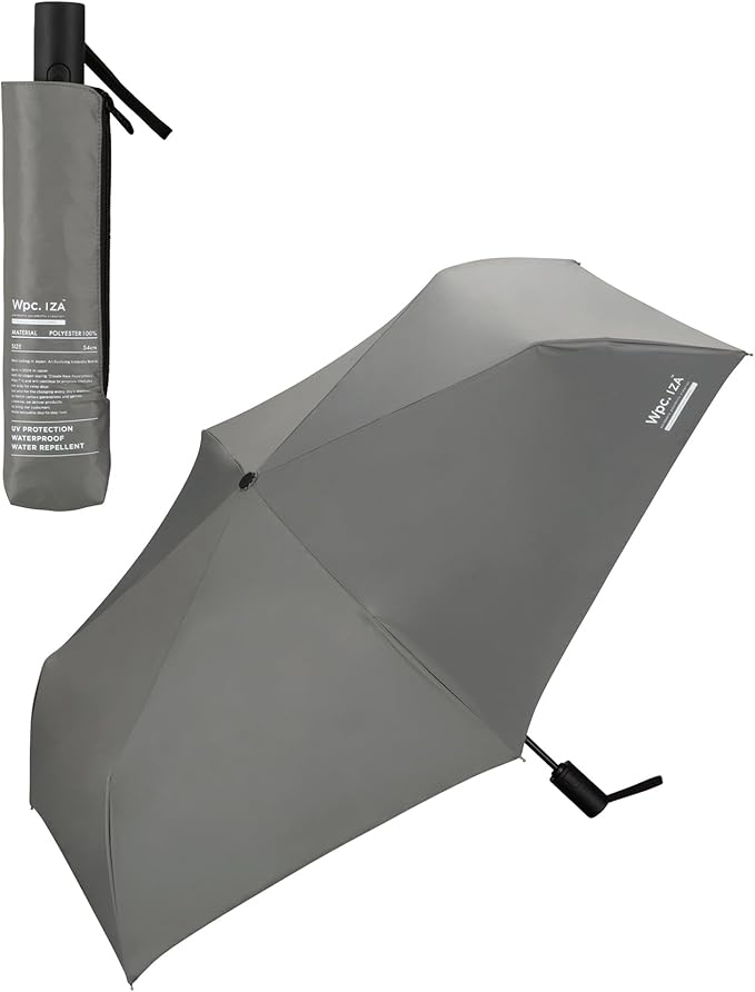 IZA(イーザ) 【Automatic & Safe】 日傘 折りたたみ グレー