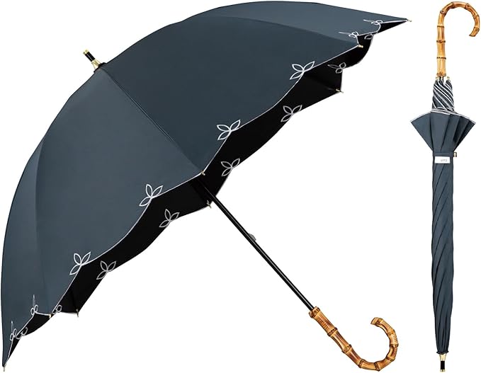 ブルーグレー（02:刺繍スカラップ）