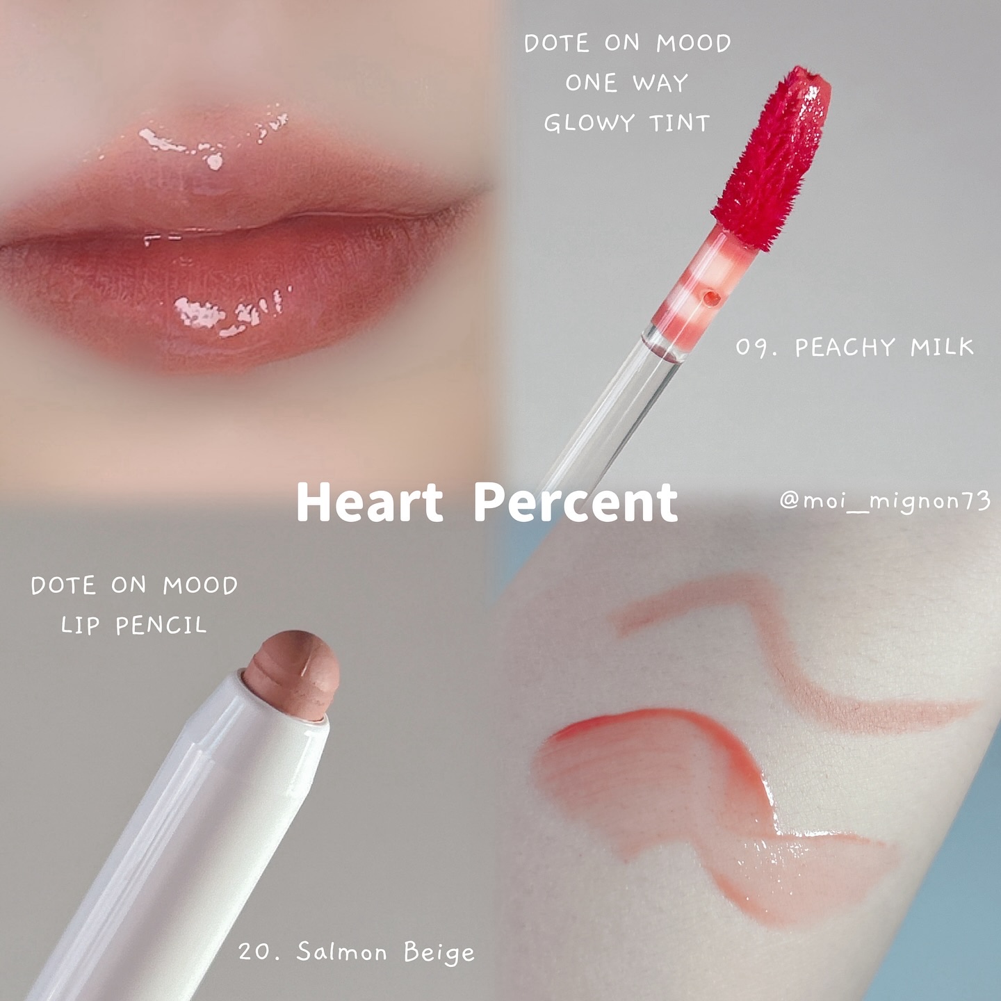 ドットオンムードリップペンシル 20 サーモンベージュ/Heart Percent/リップライナーを使ったクチコミ（2枚目）