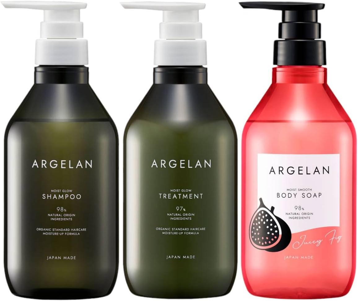 アルジェラン ARGELAN モイストグローシャンプー＆トリートメント＋モイストスムース ジューシーフィグボディソープセット