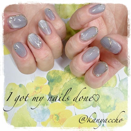 かなっちょ🌹フォロバ100❤️ on LIPS 「⑅◡̈*夏っぽくブルーのマグネットネイルを選んだつもりが、なん..」(1枚目)