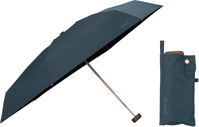 UVO(ウーボ)【5段/折りたたみ】最強の日傘 5段折 ブルーグレー（無地）