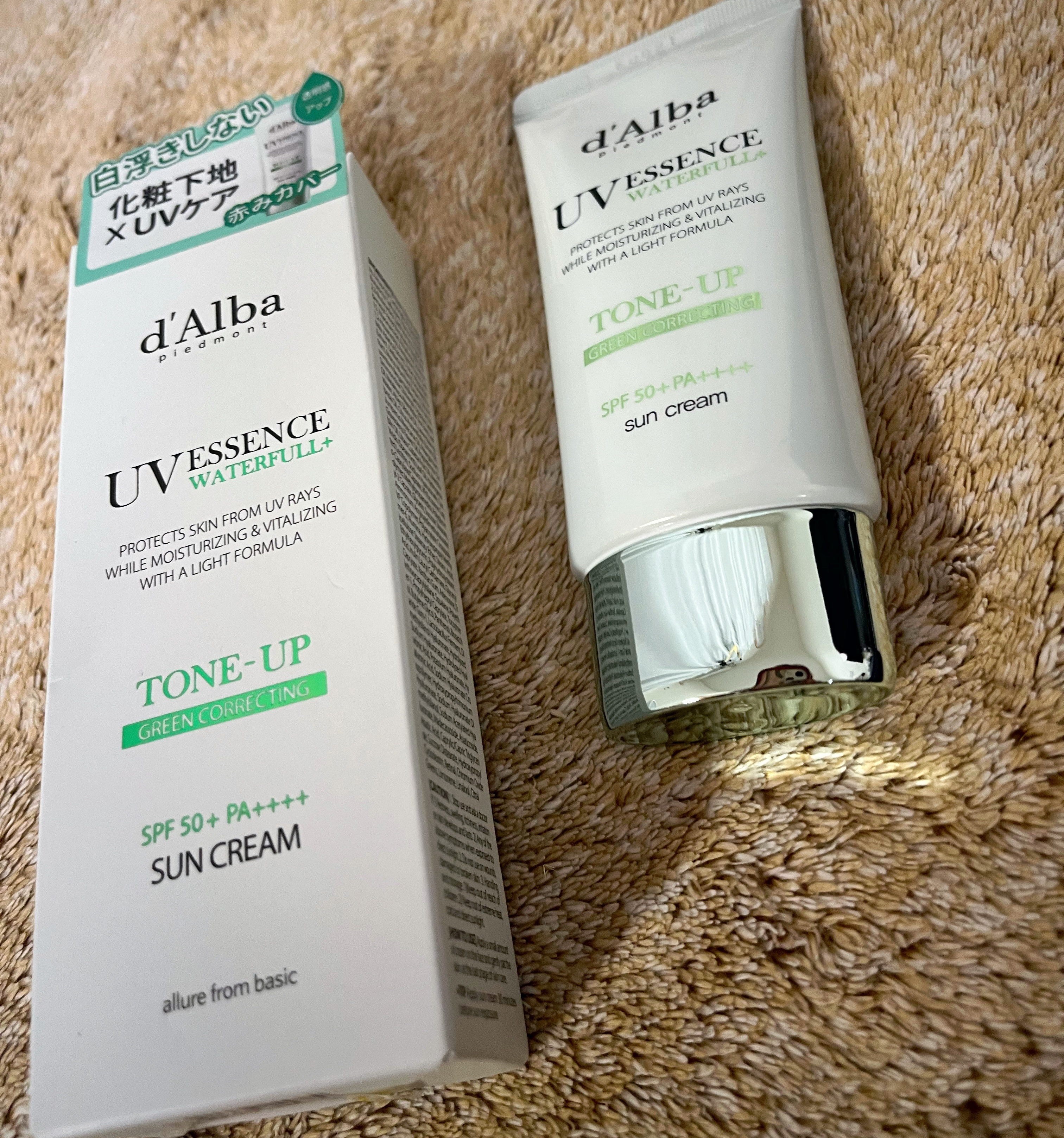 クリーンティーツリーリポソームトーンアップサンクリーム（グリーン）/ダルバ/日焼け止めクリームを使ったクチコミ（1枚目）