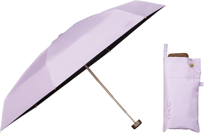 UVO(ウーボ)【5段/折りたたみ】最強の日傘 5段折 ラベンダー（無地）