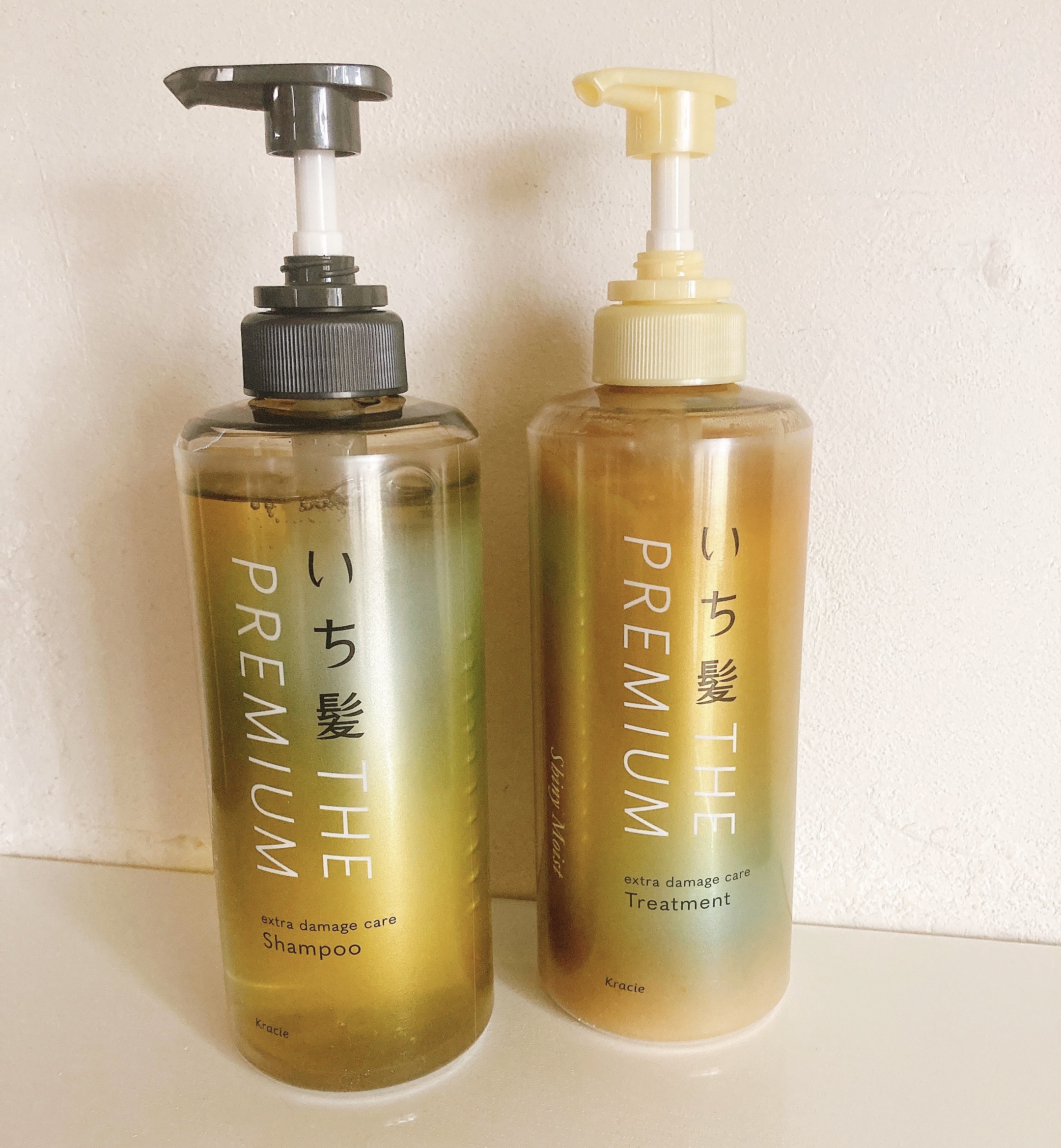 THE PREMIUM エクストラダメージケアシャンプー／トリートメント（シャイニーモイスト）/いち髪/市販シャンプーを使ったクチコミ（1枚目）