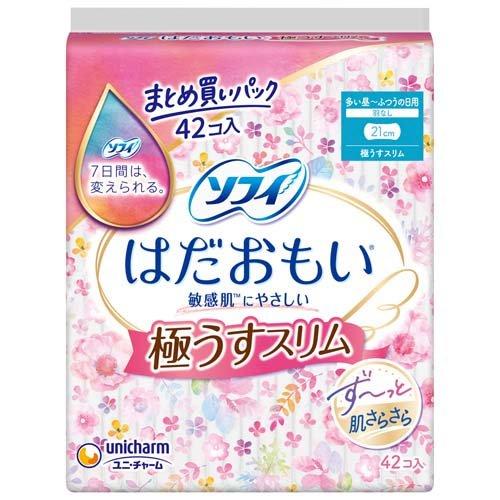ソフィはだおもい(R) 極うすスリム 多い昼〜ふつうの日用 羽なし 21cm(42枚入)