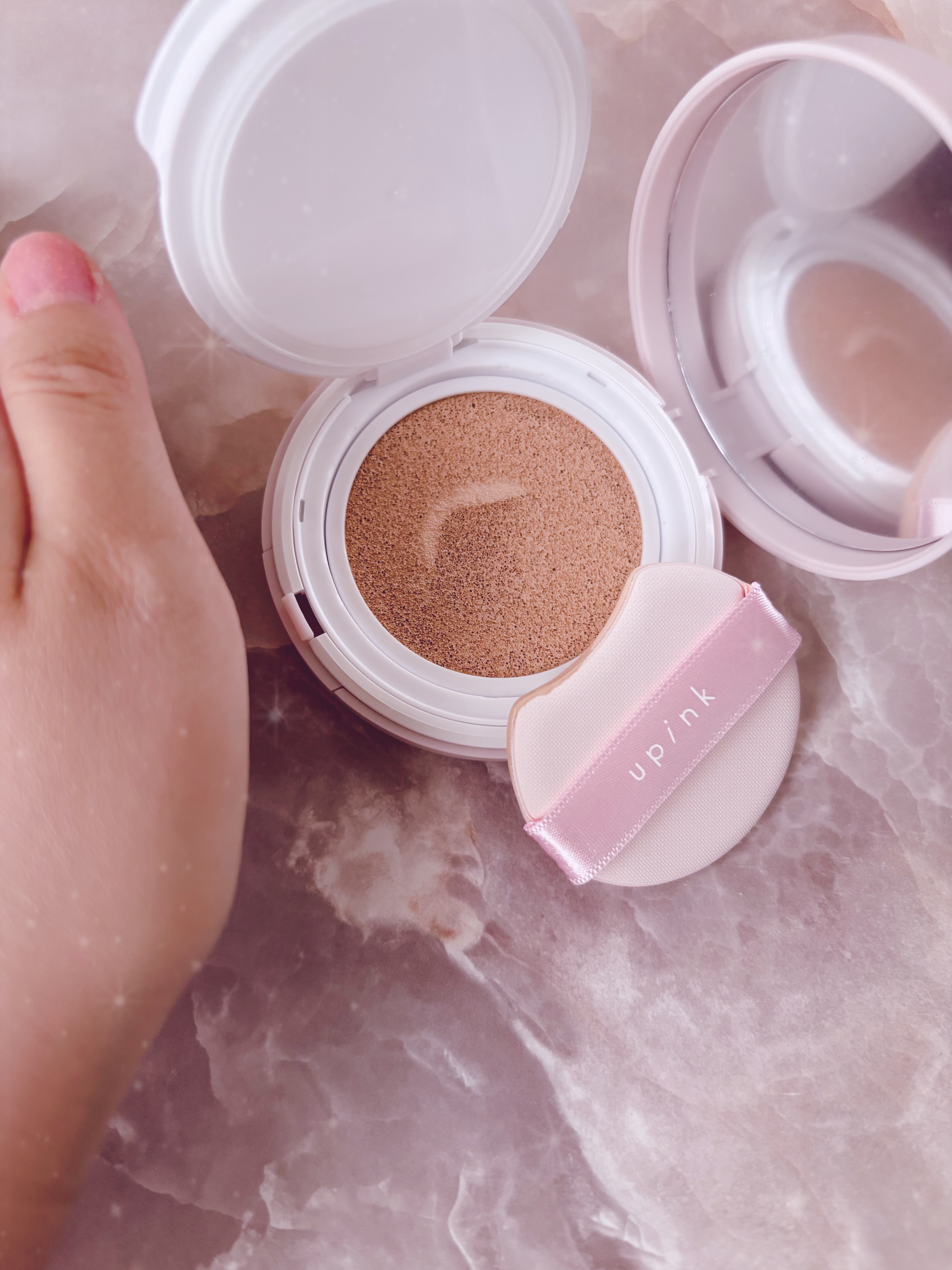 カバー&グロウクッション 02 ナチュラルベージュ/upink/クッションファンデーションを使ったクチコミ（3枚目）