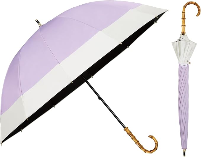 UVO(ウーボ)【12本骨/長傘】最強の日傘 ラベンダー（19:切り継ぎ）