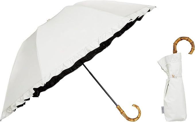 UVO(ウーボ)【3段/折りたたみ】最強の日傘 3段折  オフ（17:フリル）