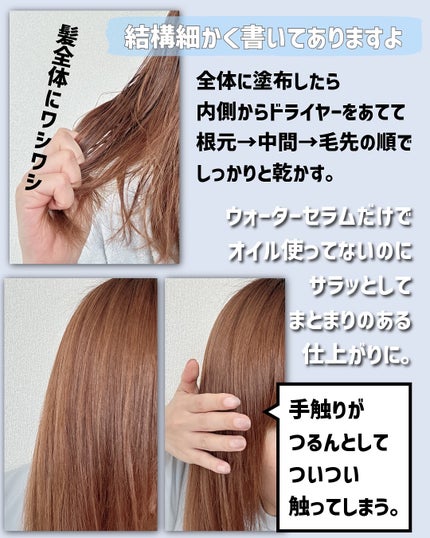 THE ANSWER EXケア&コート ウォーターセラム/THE ANSWER/アウトバストリートメントを使ったクチコミ(4枚目)